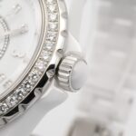 Chanel J12 Diamond Bezel 8-Diamond Ceramic Diamond Ladies White H3110 - Image 6