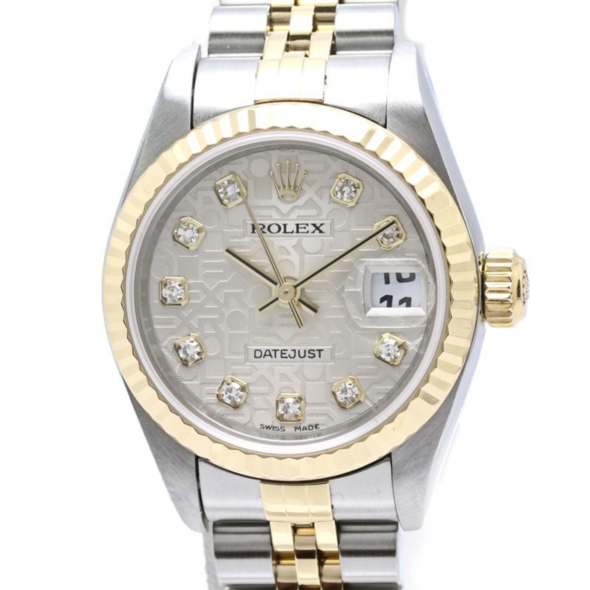 2000_d7113142-00a3-4087-bb3d-87d3819d12fb.jpg ROLEX Datejust 10P Diamond 79173G Wo 40550 - Image 1