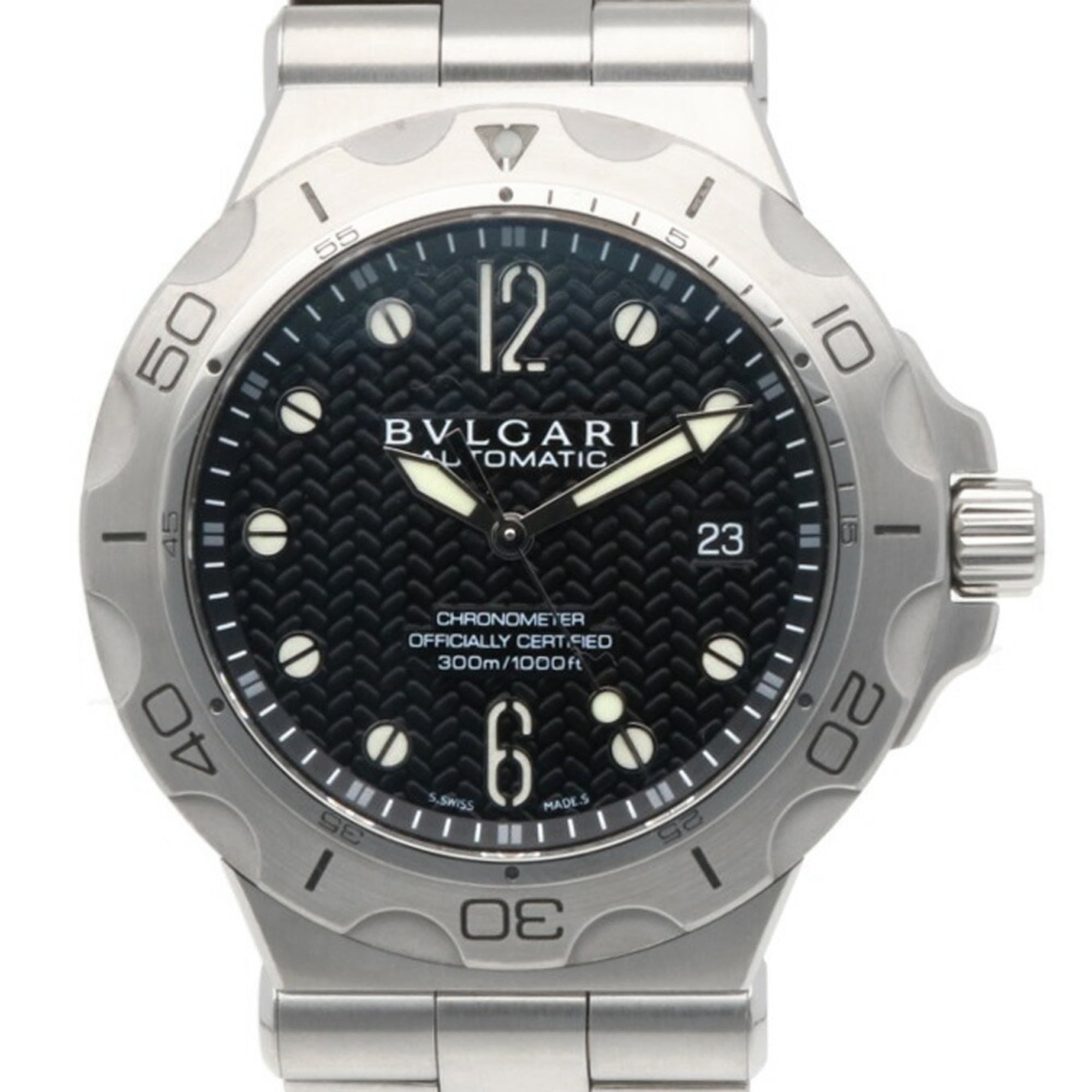 2000_df7f17bd-569a-42bb-962b-695953e47908.jpg Bvlgari Diagono Scuba Watch Stainless Steel DP42SDS Automatic Men's BVLGARI Manufacturer's Finish - Image 1