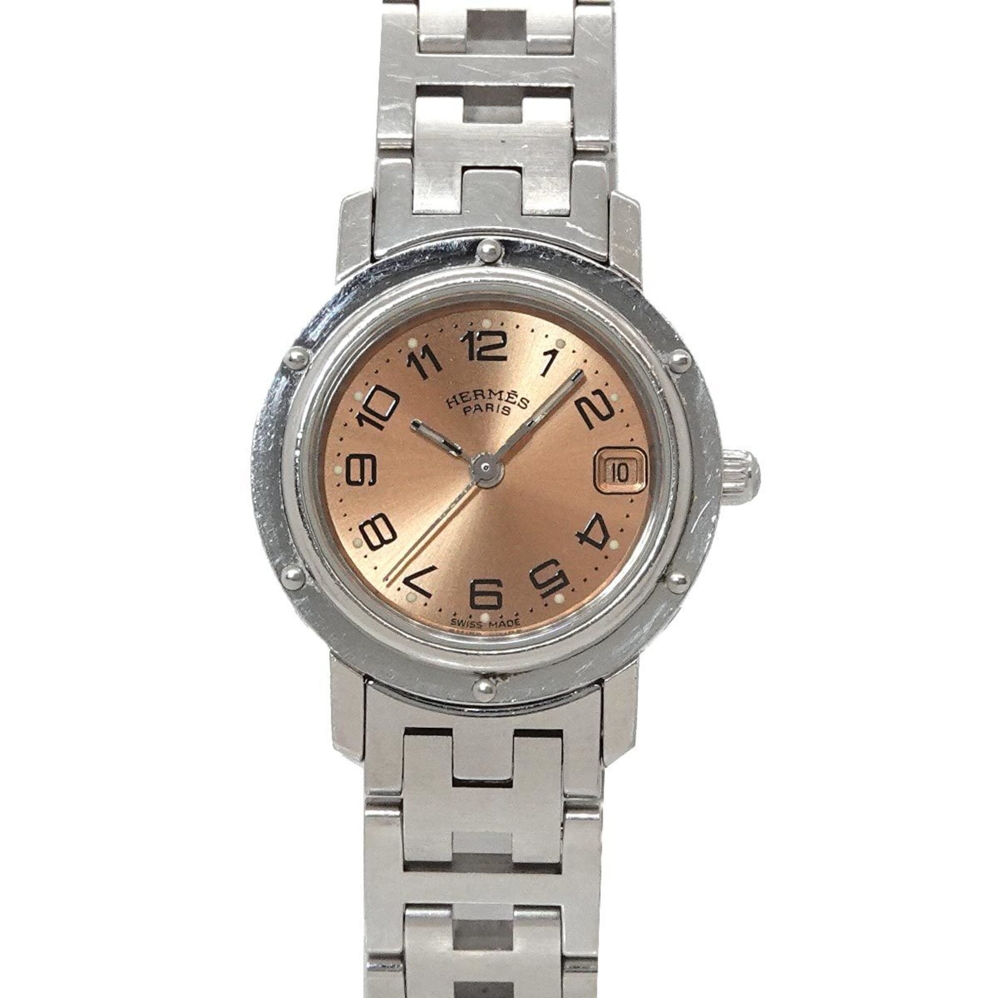 2000_edb19914-9b39-4c4e-9ba0-2a69261f11a3.jpg Hermes Clipper CL4 210 Wo Date Display Pink Quartz - Image 1