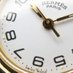 Hermes Clipper Gold Plated Stainless Steel Wo White CL4.220 - Image 9