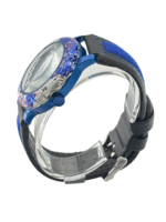 ReWATCH Swiss Made "Cansurf" Quartz Vintage Watch - Blue/ Red Recycled Bezel - Image 2