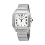 Cartier Santos Automatic Silvery opaline 39.8 x 47.5mm